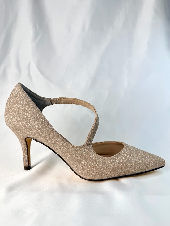 Nina Shoes - Nina New York Champagne Gold Shimmer Pointed-Toe Heels D’Orsay Pumps Size 7 NWOB